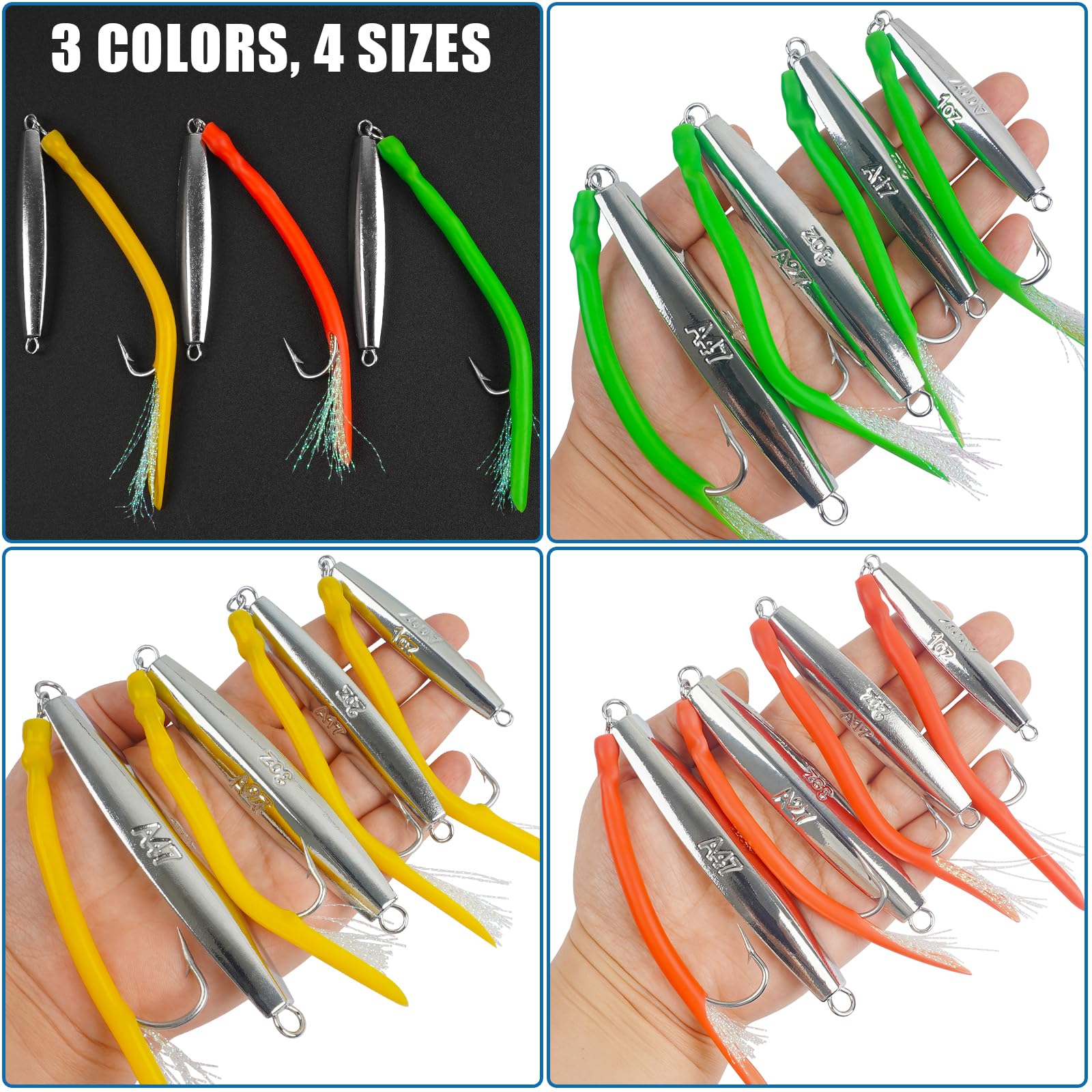 Three-jigs set ready for offshore trolling