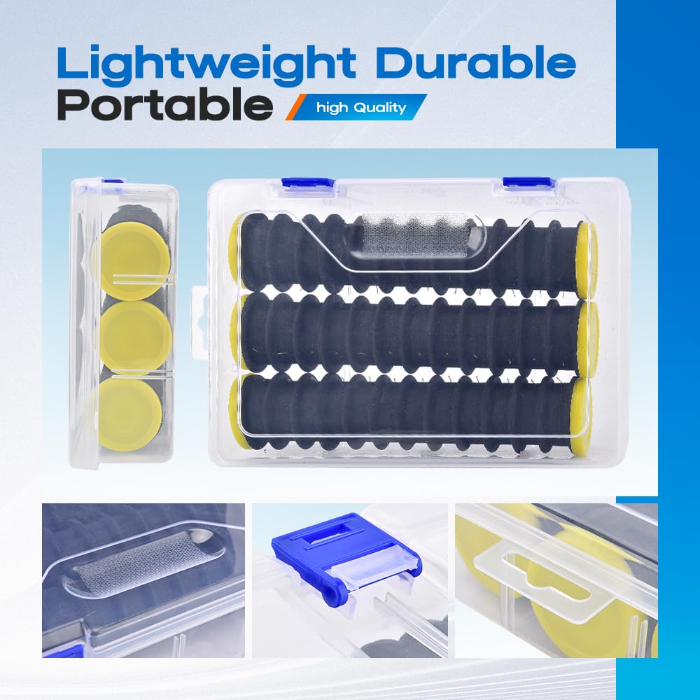 Packaging showing three organizers with rigging spools