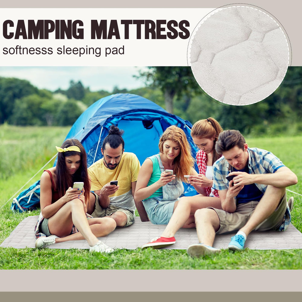Threehoney foam camping pad with adjustable straps secures it for various beds.