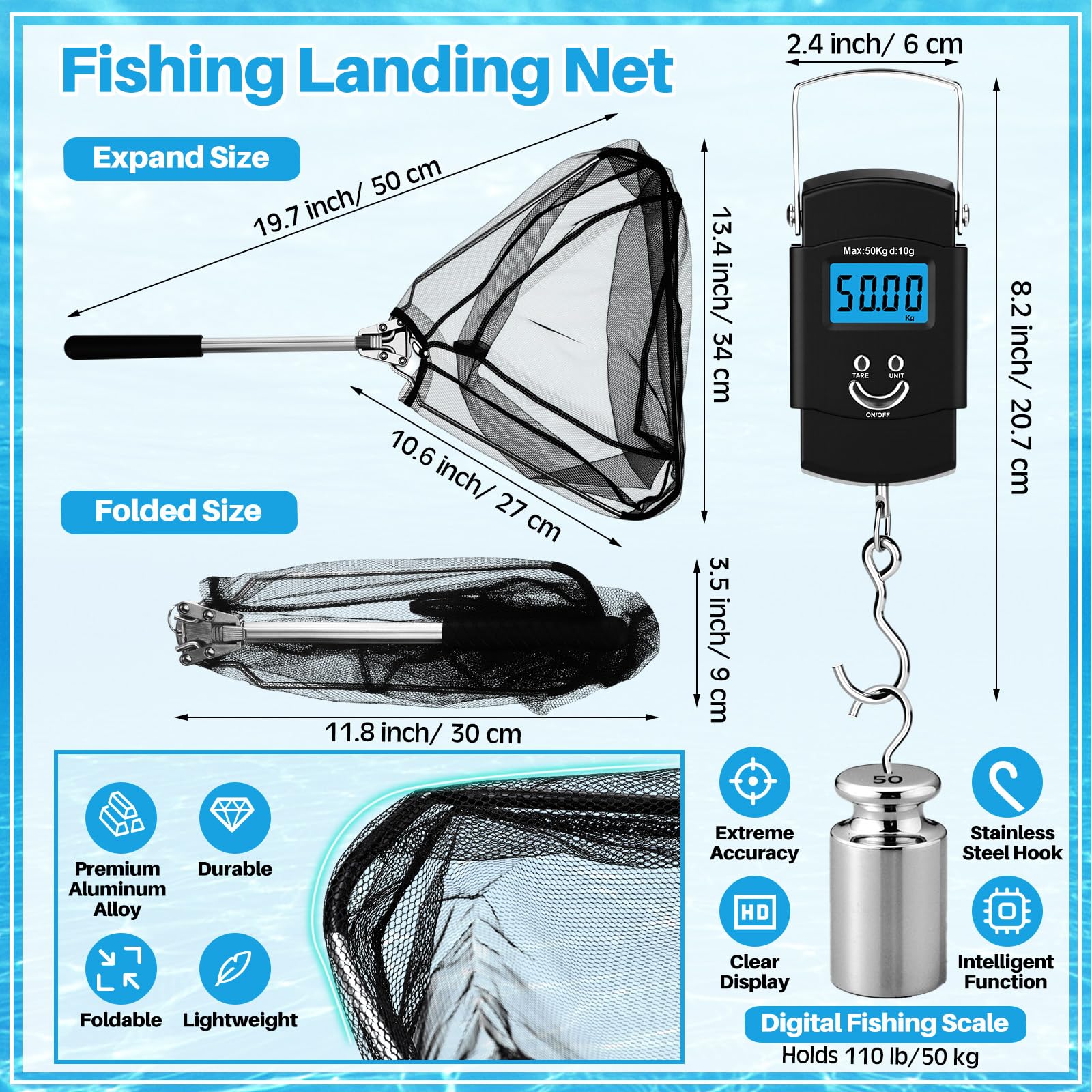 Compact folding fishing gear storage