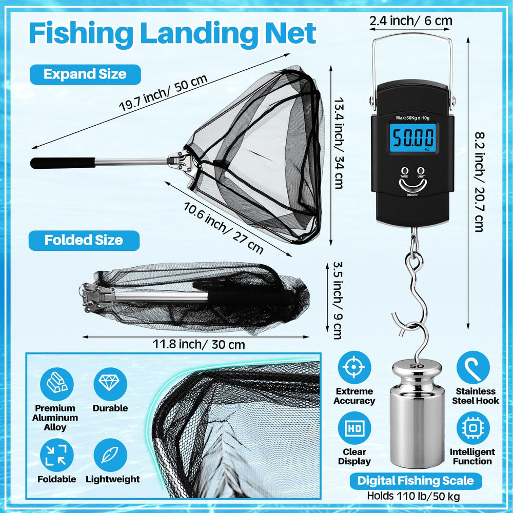 Compact folding fishing gear storage