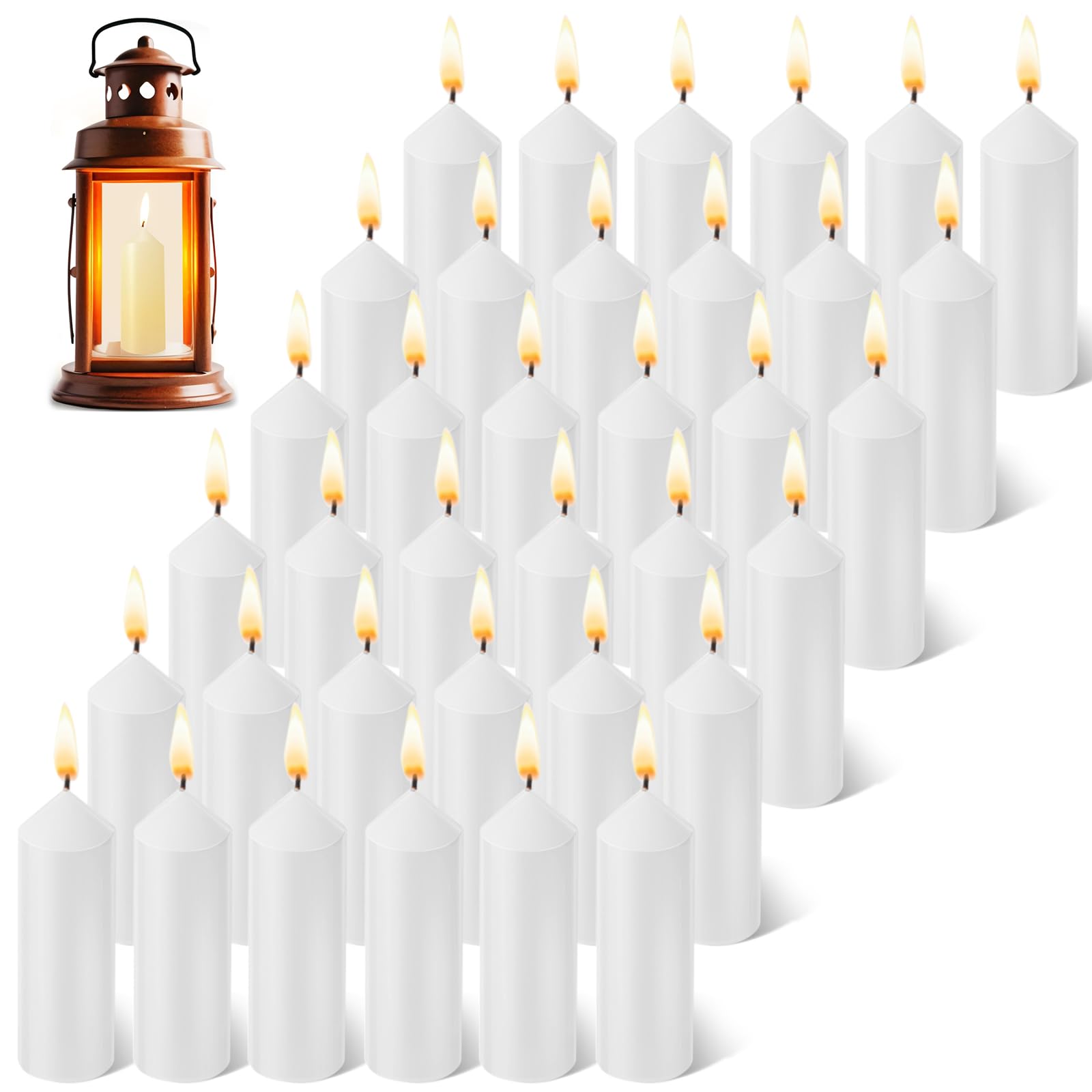 Threlaco emergency candle 60-pack delivers dependable light during outages