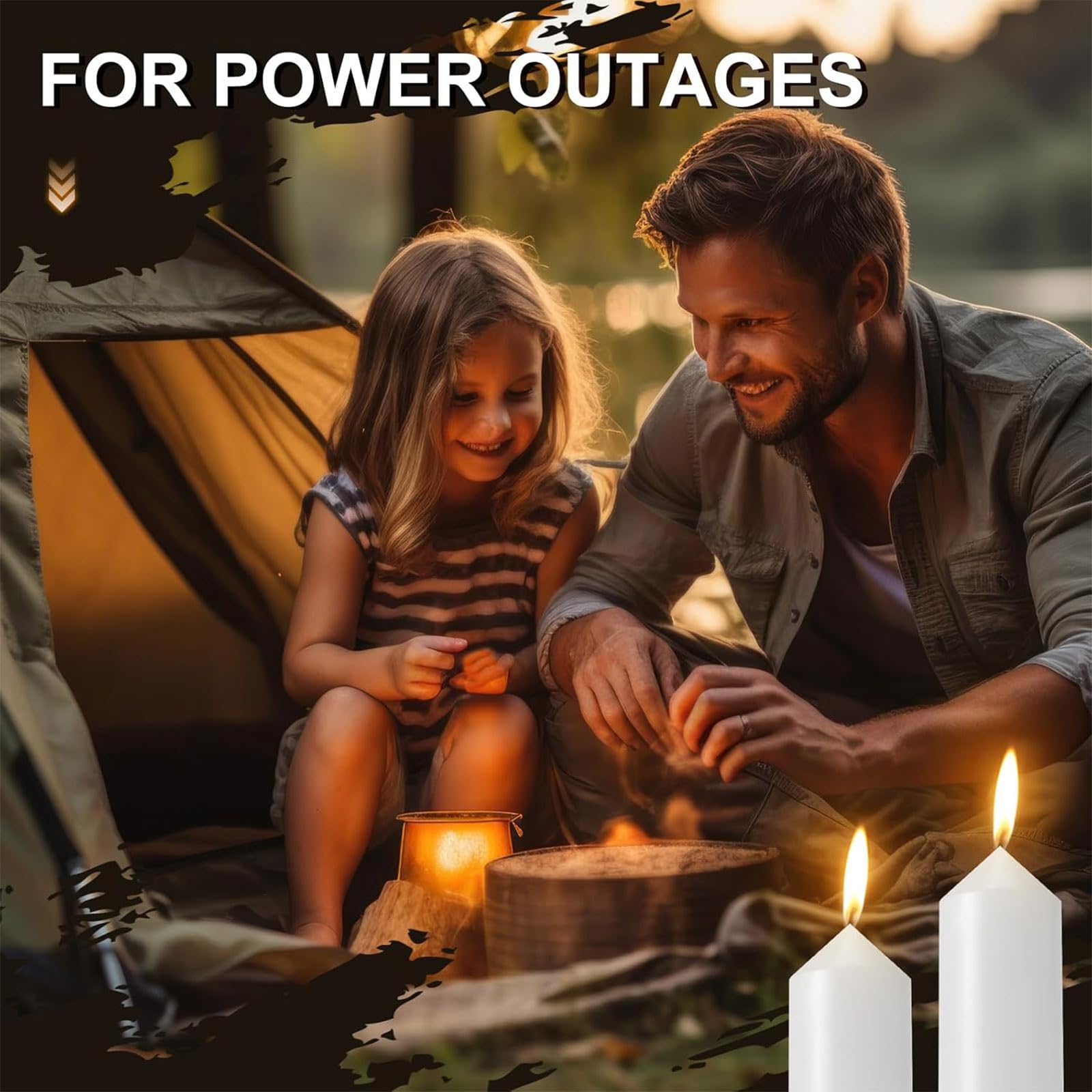 Threlaco camping-ready emergency candle for outdoor trips
