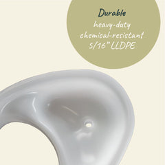 Throne Urine Diverter LDPE construction highlights durable, long-lasting material.