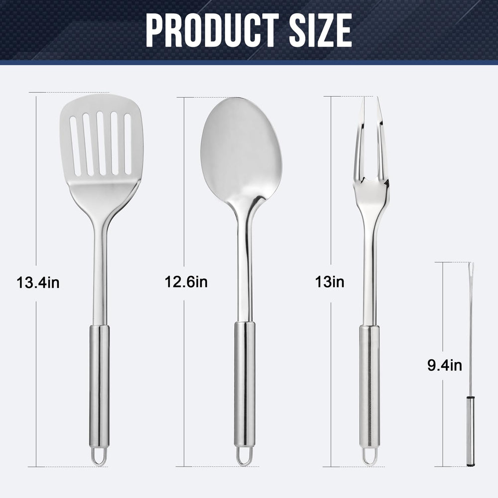 THTYBROS grilling tools kit in case ideal for BBQs and picnics.