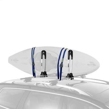 Thule 830 The Stacker with non-scratch coating protects kayaks and roof surface.