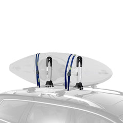 Thule 830 The Stacker with non-scratch coating protects kayaks and roof surface.