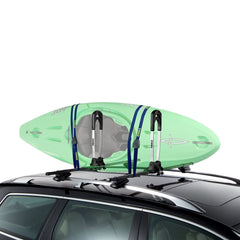 Thule 830 The Stacker on roof leaves space for other Thule gear and accessories.