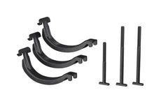 Thule 889800 adapter around aluminum load bars enables versatile rack mounting.