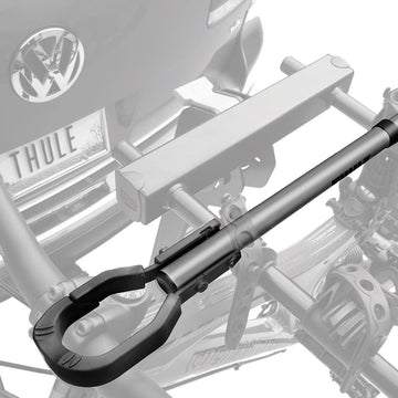 Thule 982XT frame adapter showing padded collars protecting bike finish during quick mounting.