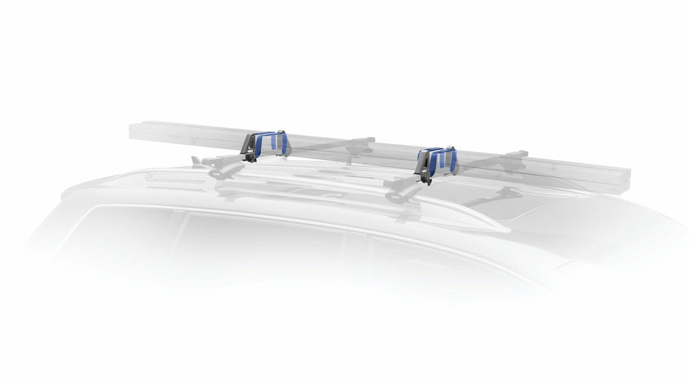 Thule Aero Load Stops on bar setup demonstrating quick, tool-free installation