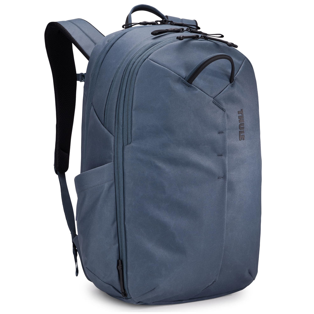 Thule Aion Travel Backpack 28L in dark slate ready for daily carry.