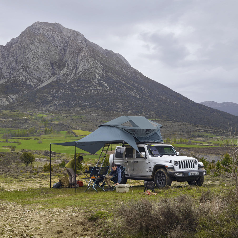 Thule Approach Awning weather-shield extends comfort against sun and drizzle