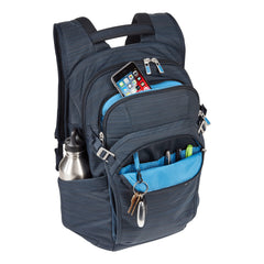 Thule Contruct Backpack 24L expandable front stash pocket adds jacket storage.