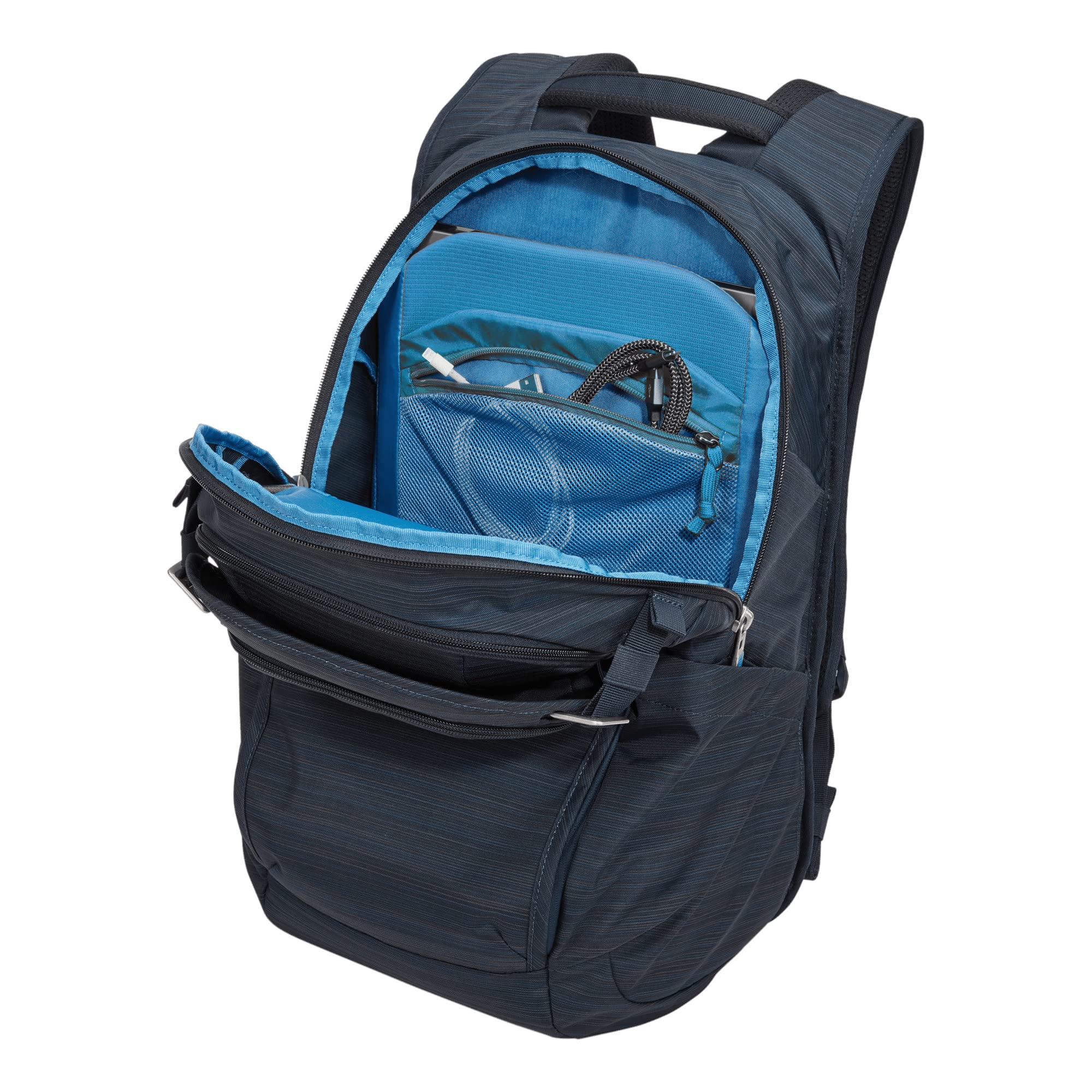 Thule Contruct Backpack 24L tablet pocket safeguards a 10.5-inch tablet on the go.