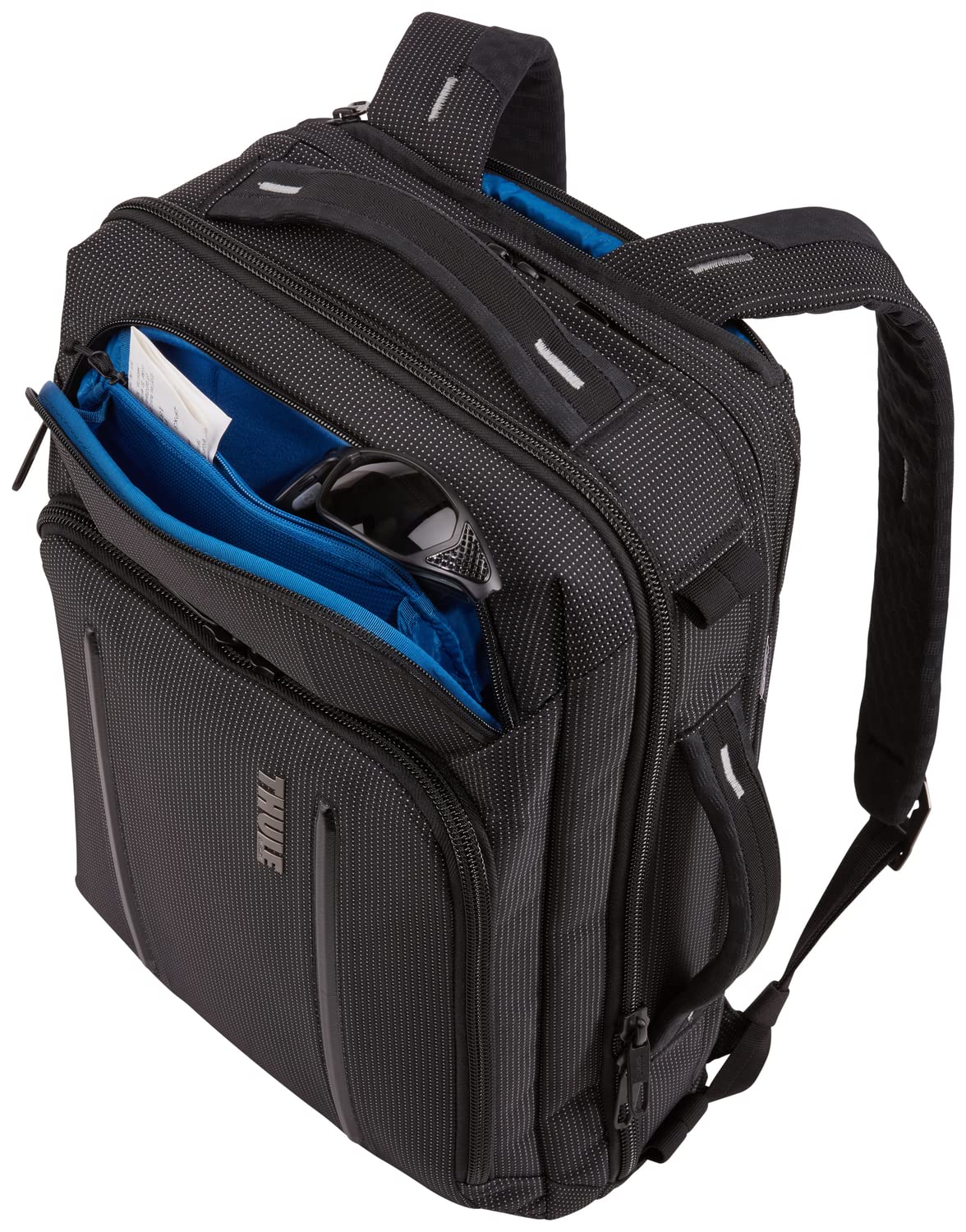 Thule Crossover 2 PowerPocket keeps charging cables organized on the go.