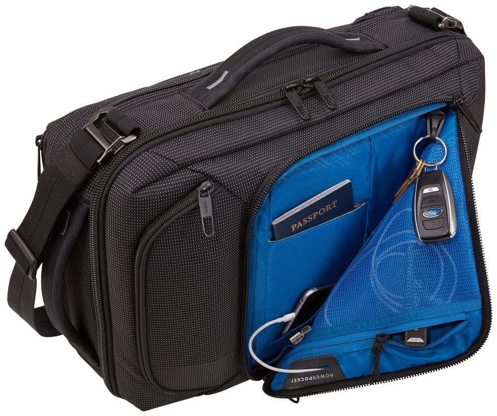 Thule Crossover 2 RFID-blocking pocket safeguards personal information.