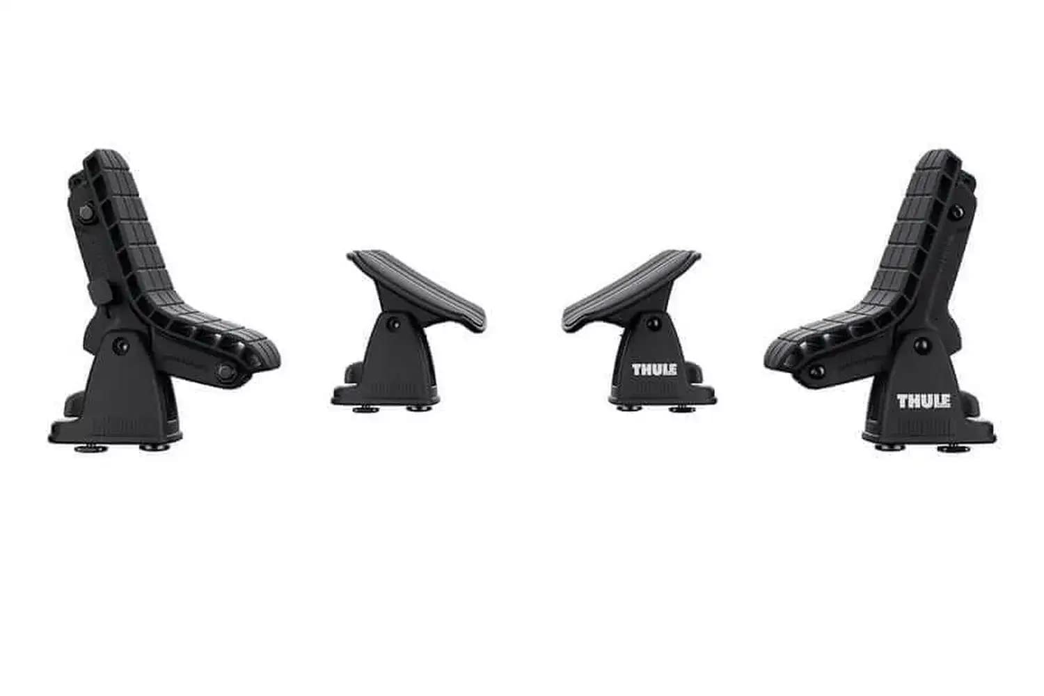 Thule DockGlide center load straps secure kayaks quickly with bumpers.