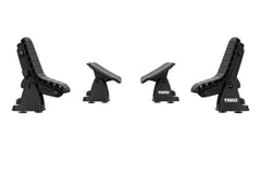 Thule DockGlide center load straps secure kayaks quickly with bumpers.