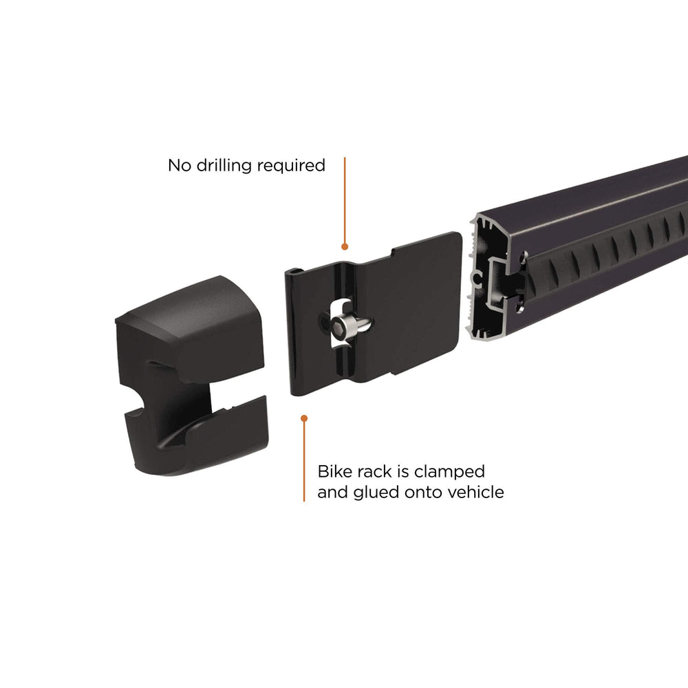 Thule Elite Van XT folded for compact storage when not in use.