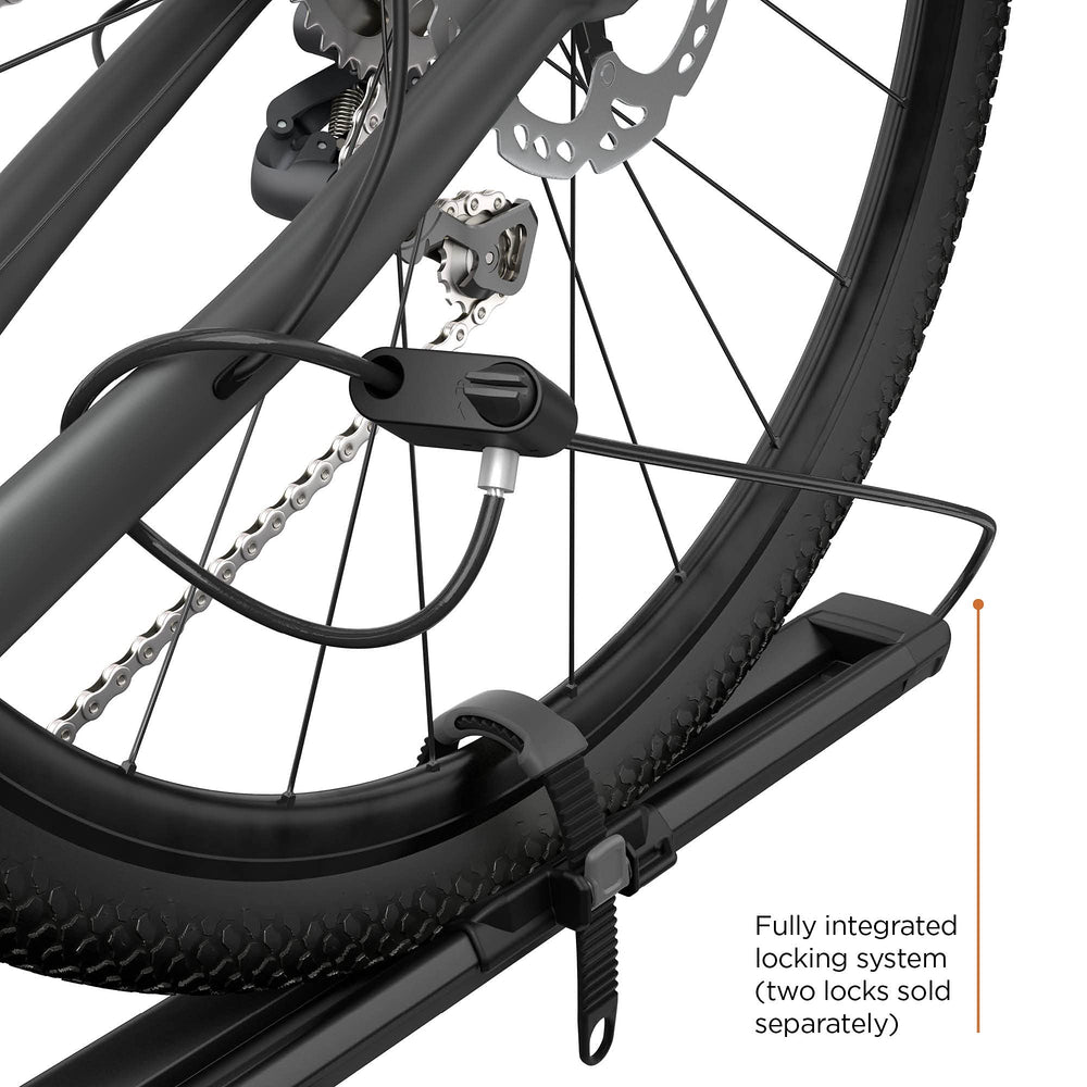 Thule FastRide disc-brake compatible configuration near wheel