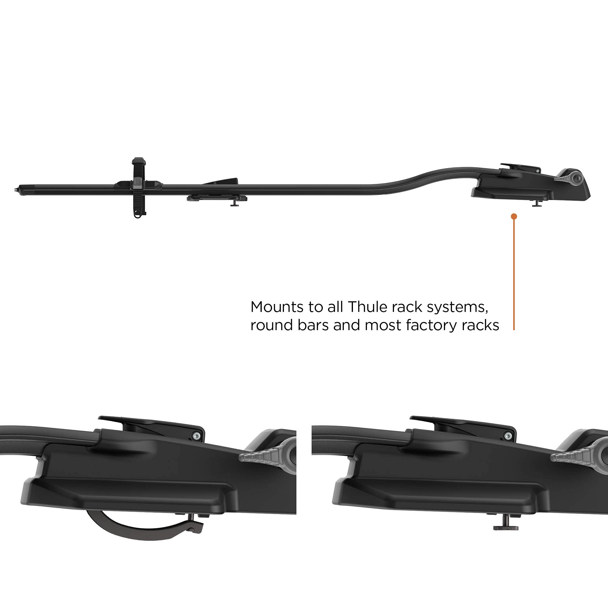 Thule FastRide 15x110mm adapter setup on rack