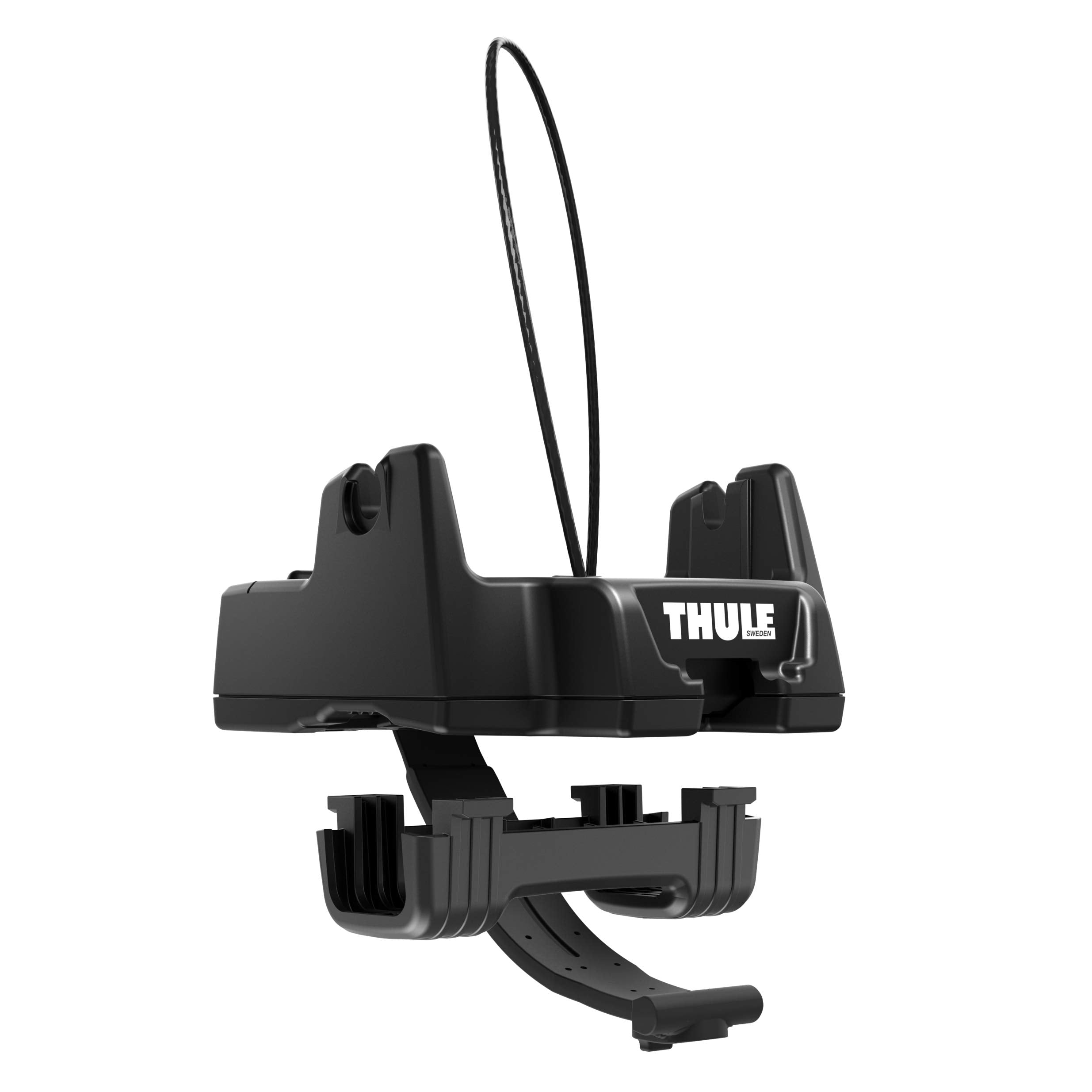 Locking mechanism secures wheel to holder and holder to the rack.