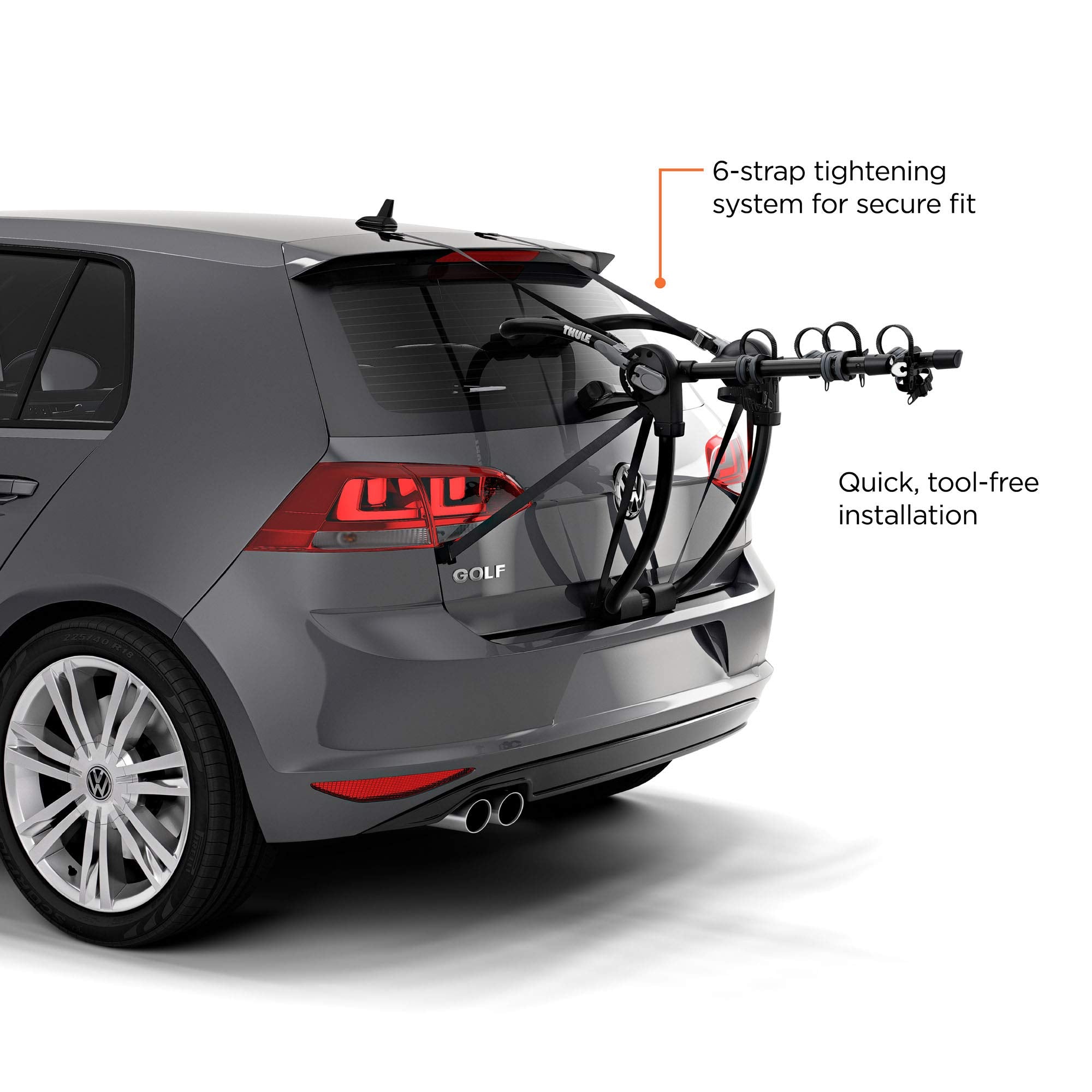 Thule Gateway Pro anti-sway cradles keep bikes stable during transit
