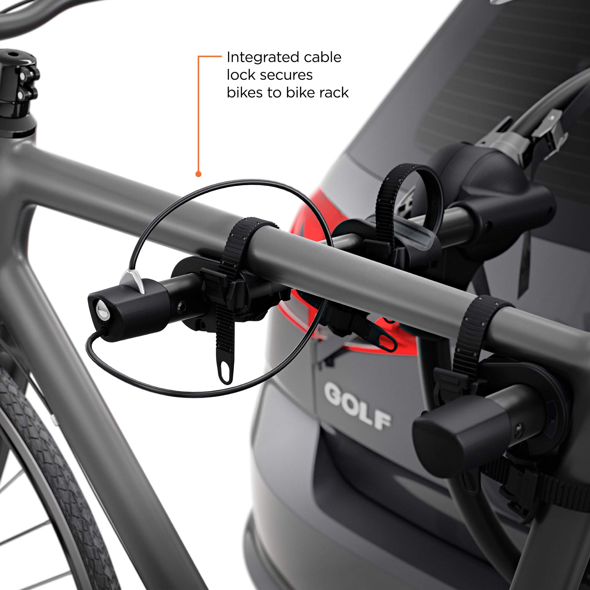Thule Gateway Pro with 7-inch spacing prevents bike contact on rides