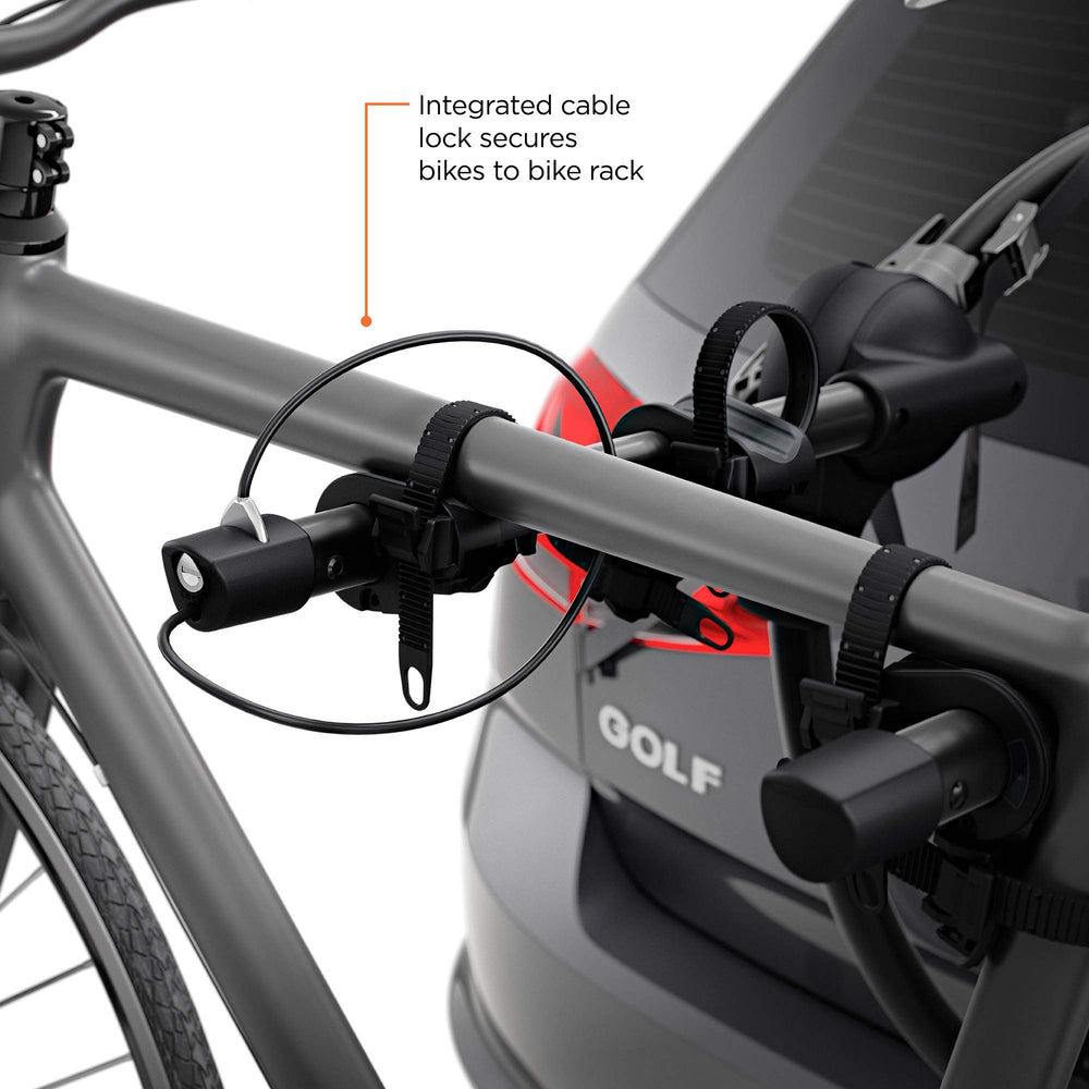 Thule Gateway Pro with 7-inch spacing prevents bike contact on rides