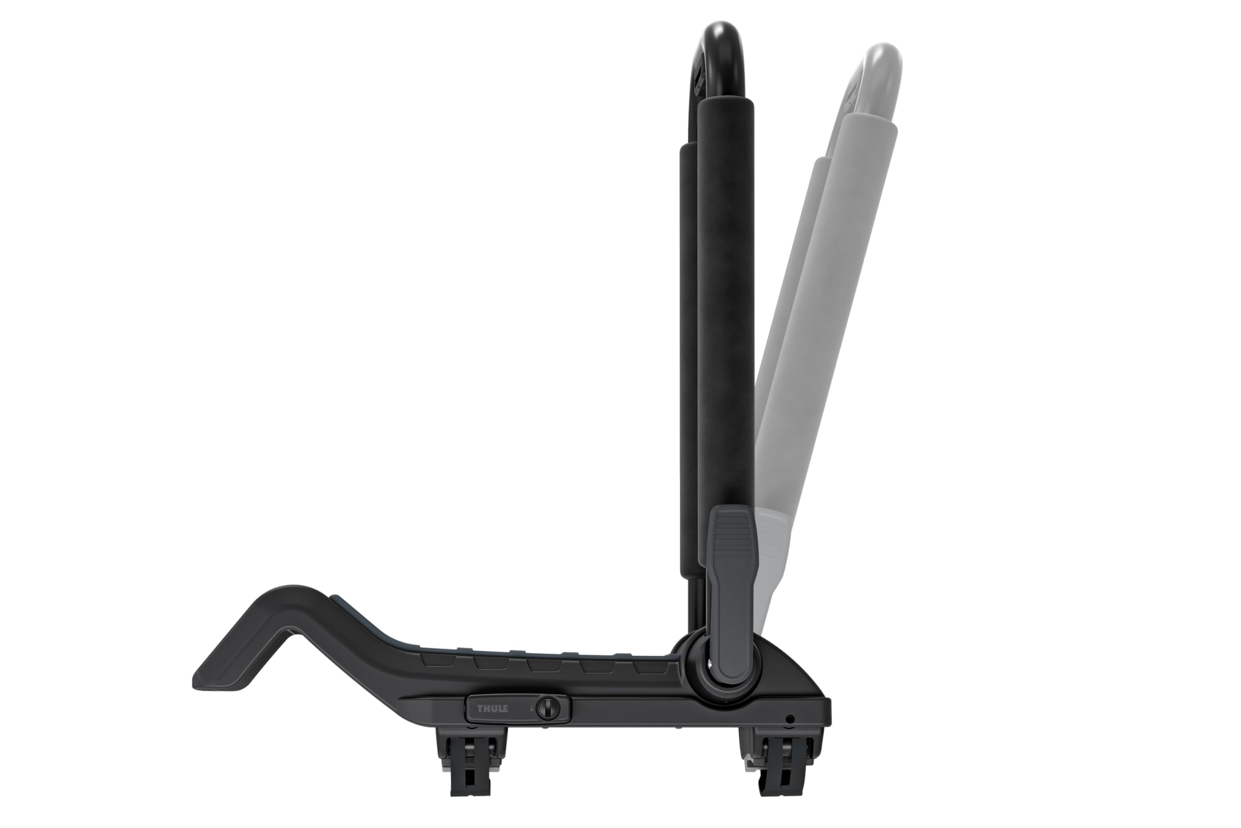 Thule Hull-a-Port XTR mounted on a roof rack ready for use during travel.