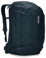 Thule Landmark 40L front view highlights compact carry-on design with organized compartments