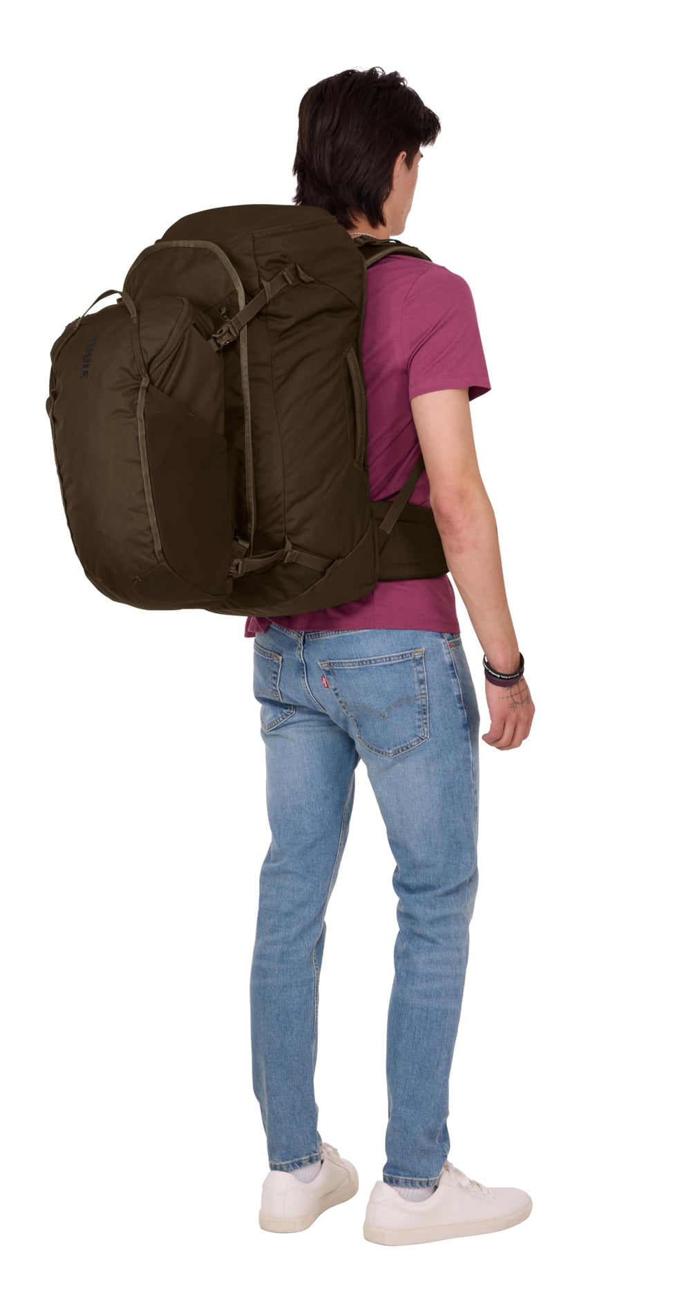 Thule Landmark removable 20L daypack adds versatile extra storage.