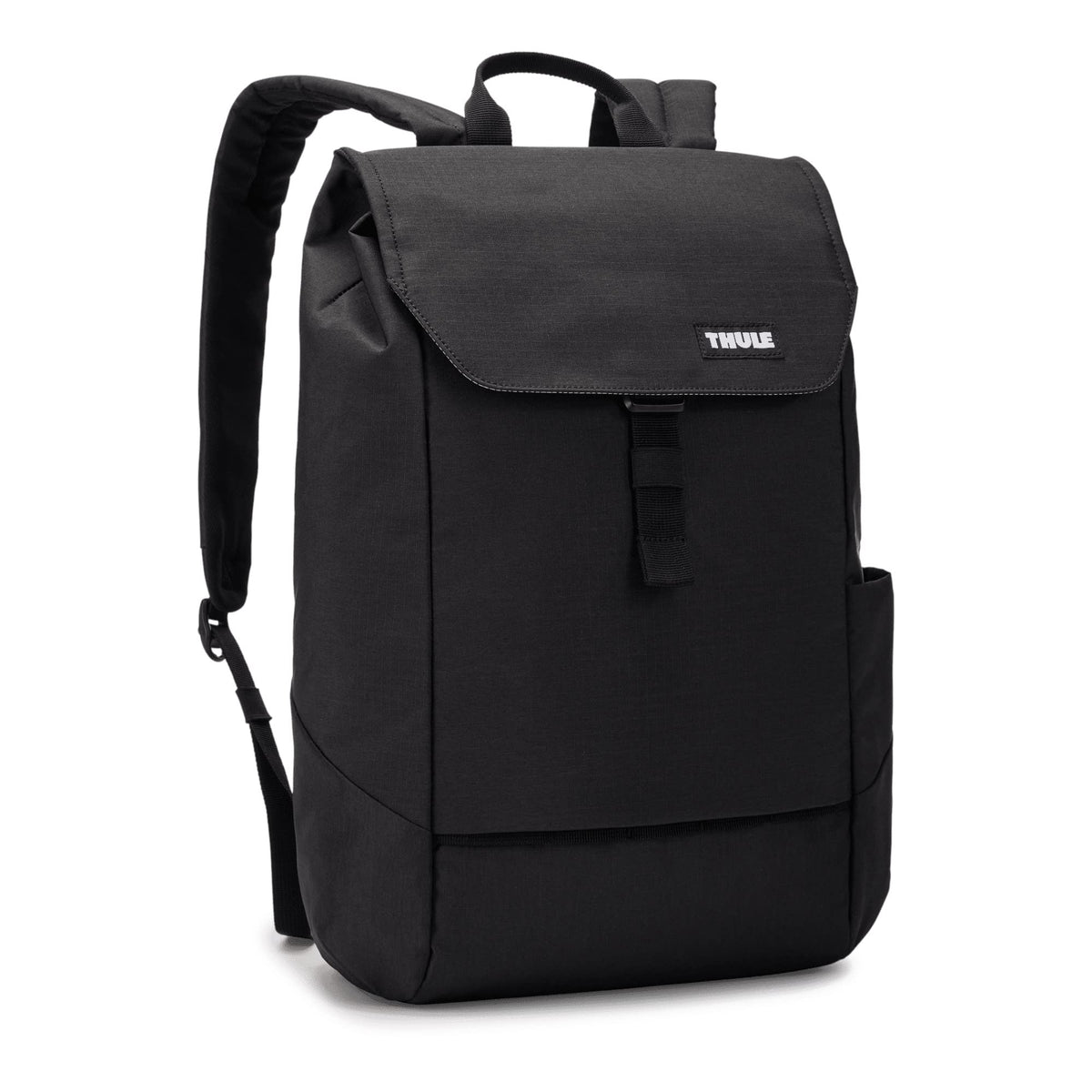 Thule Lithos 16L front view with secure flap closure for campus daily use.