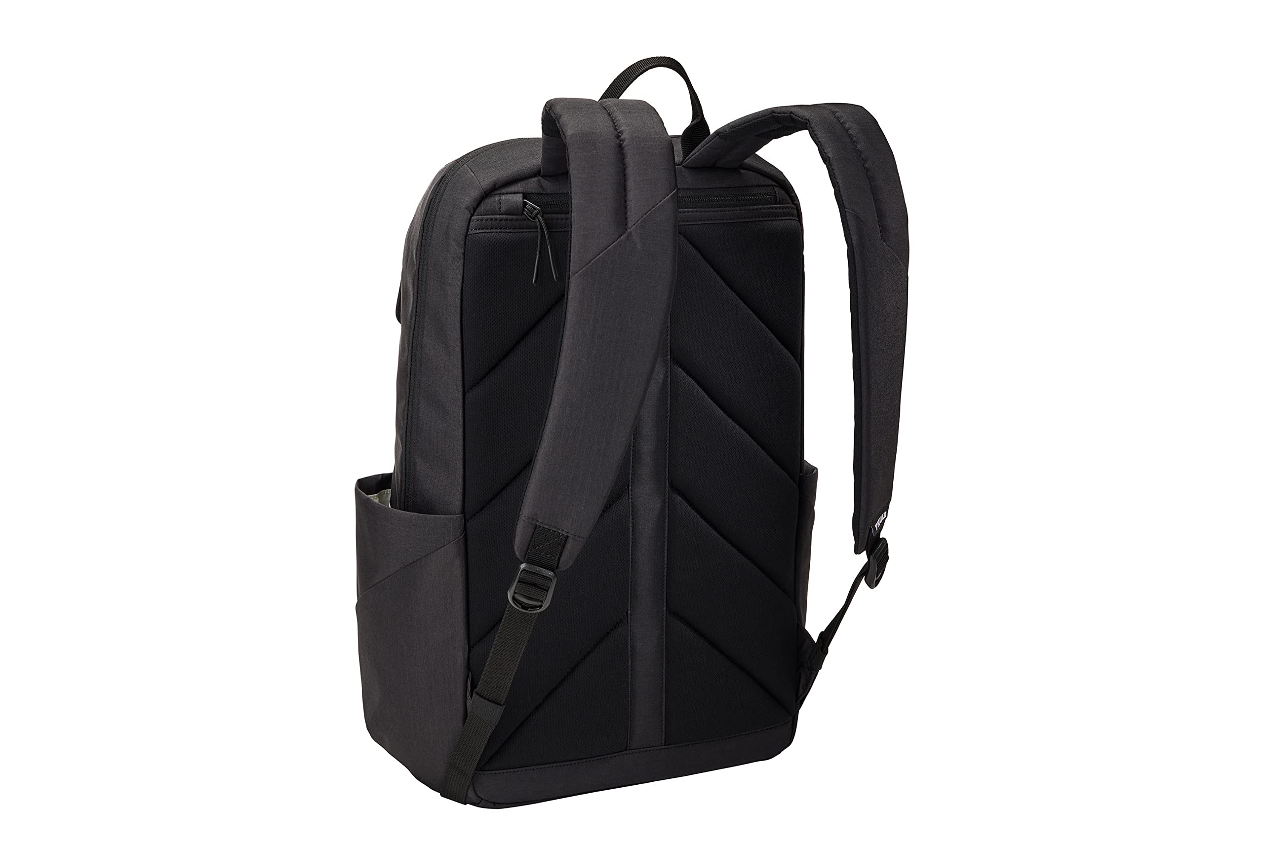 Thule Lithos front pocket panel for quick essentials.