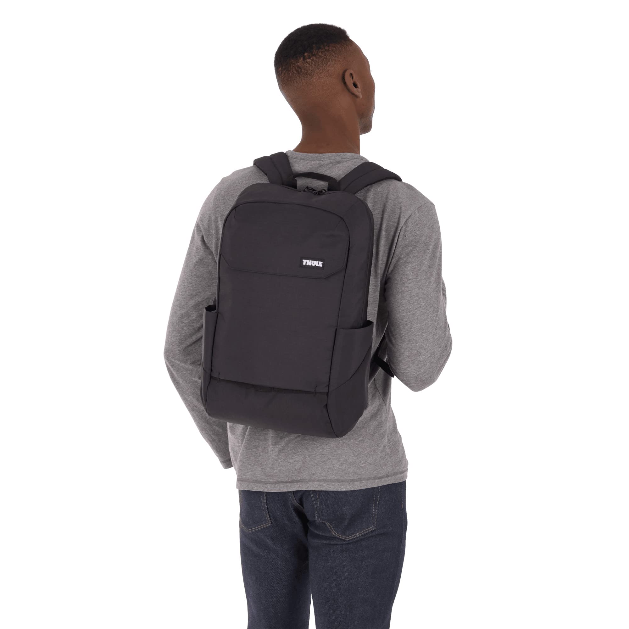 Thule Lithos front panel keeps essentials within quick reach.