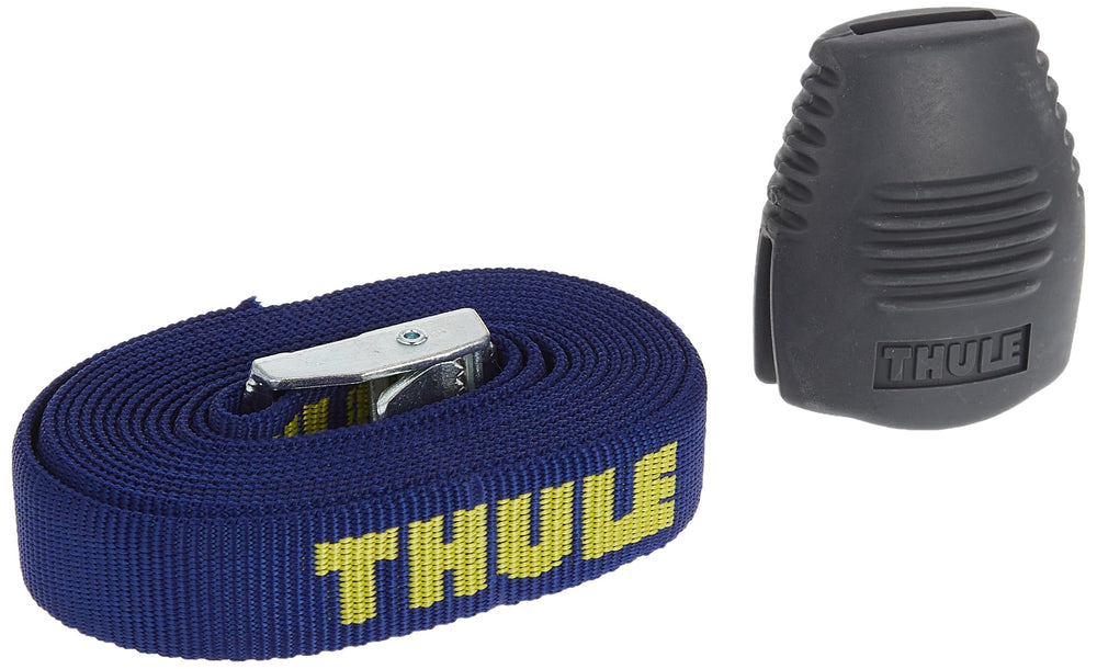 Thule load straps protective bumper in action protects rack and gear during travel