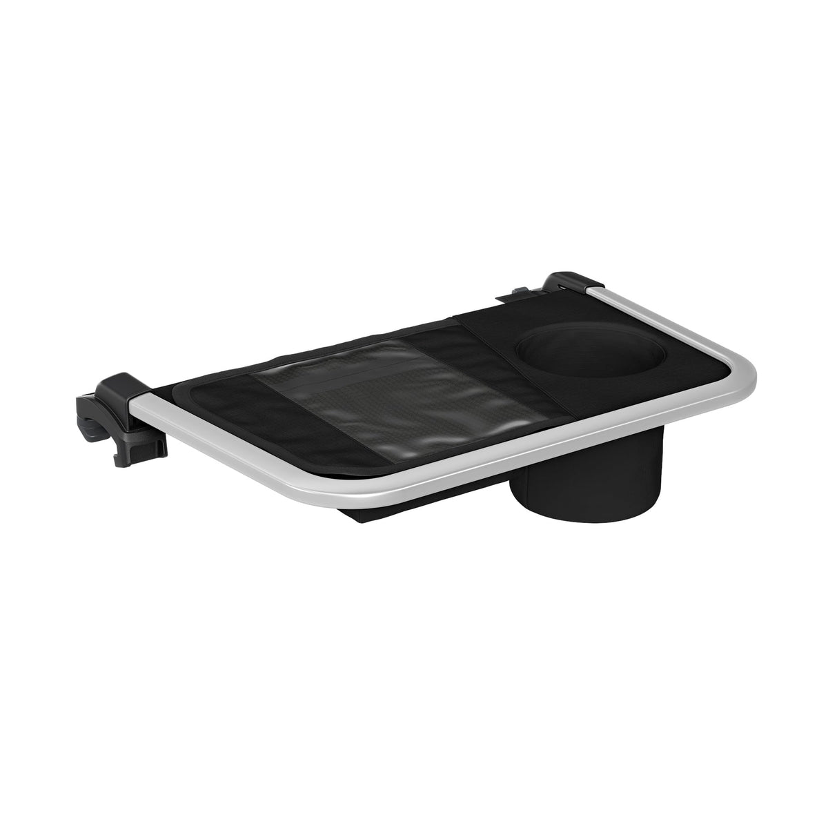 Thule handlebar organizer with zippered pocket for quick access.