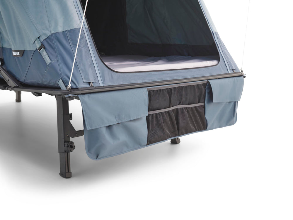 Thule Outset Organizer stays attached while the tent folds for quick setup.