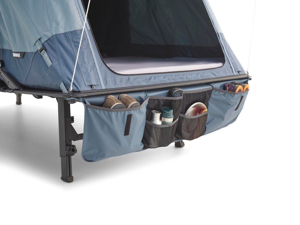 Thule Outset Organizer stores shoes and gear, keeping mud out and accessible.