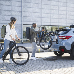 Thule OutWay locking system protects bikes and rack from theft.