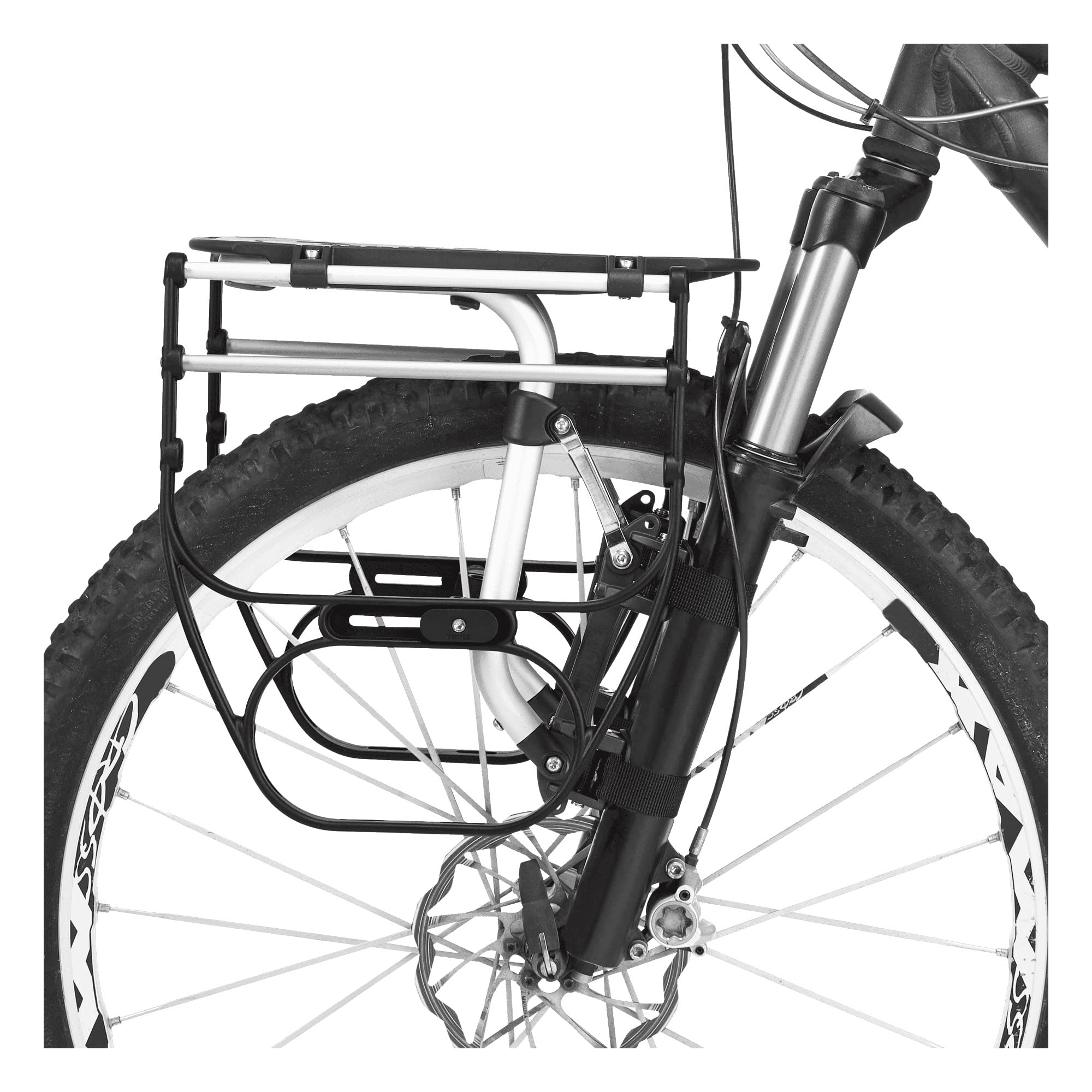 Thule Pack 'n Pedal Side Frames Obsidian mounted on-bike adds lower rail for safer loading