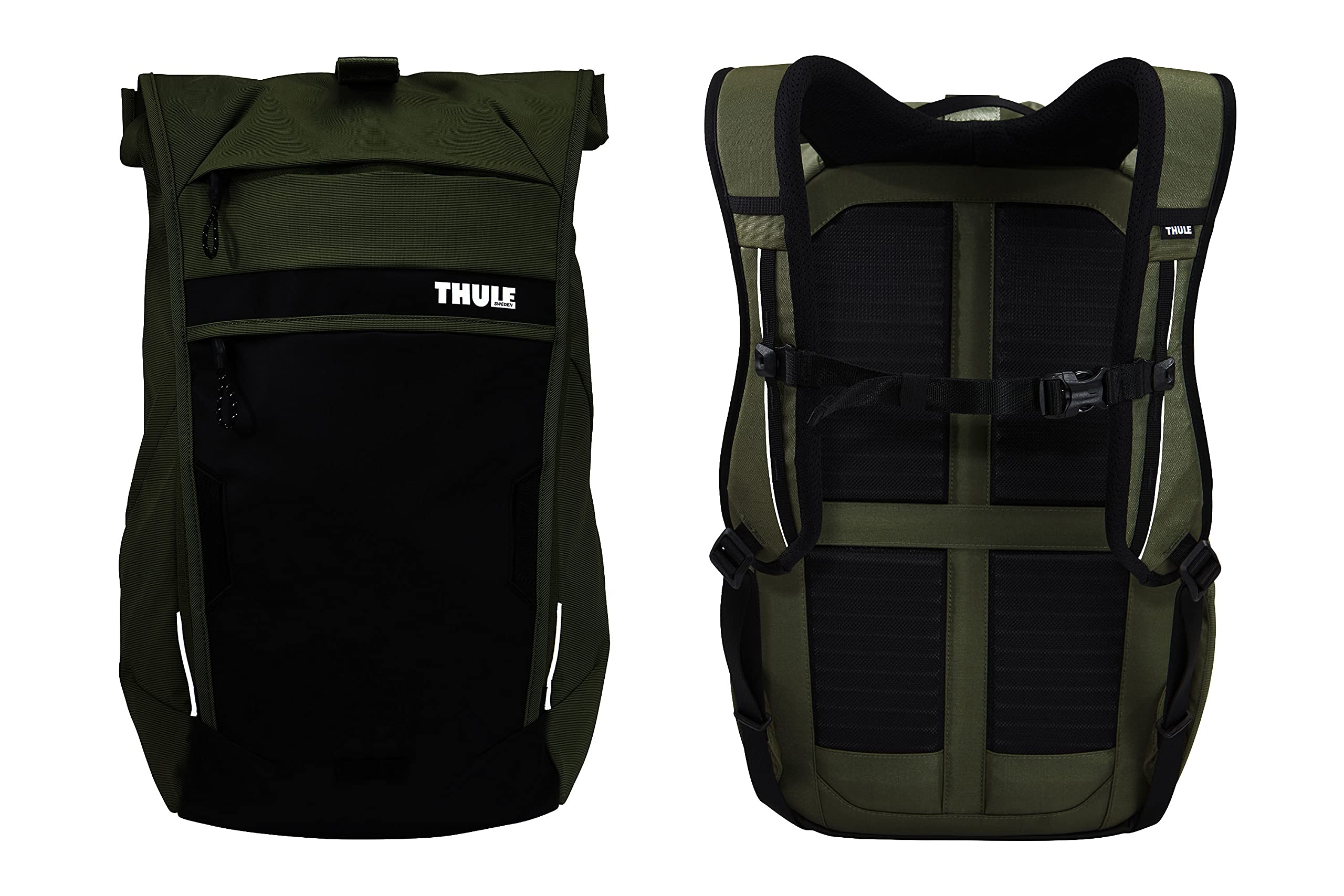 Thule Paramount Commuter Backpack 18L olive reflective accents visibility