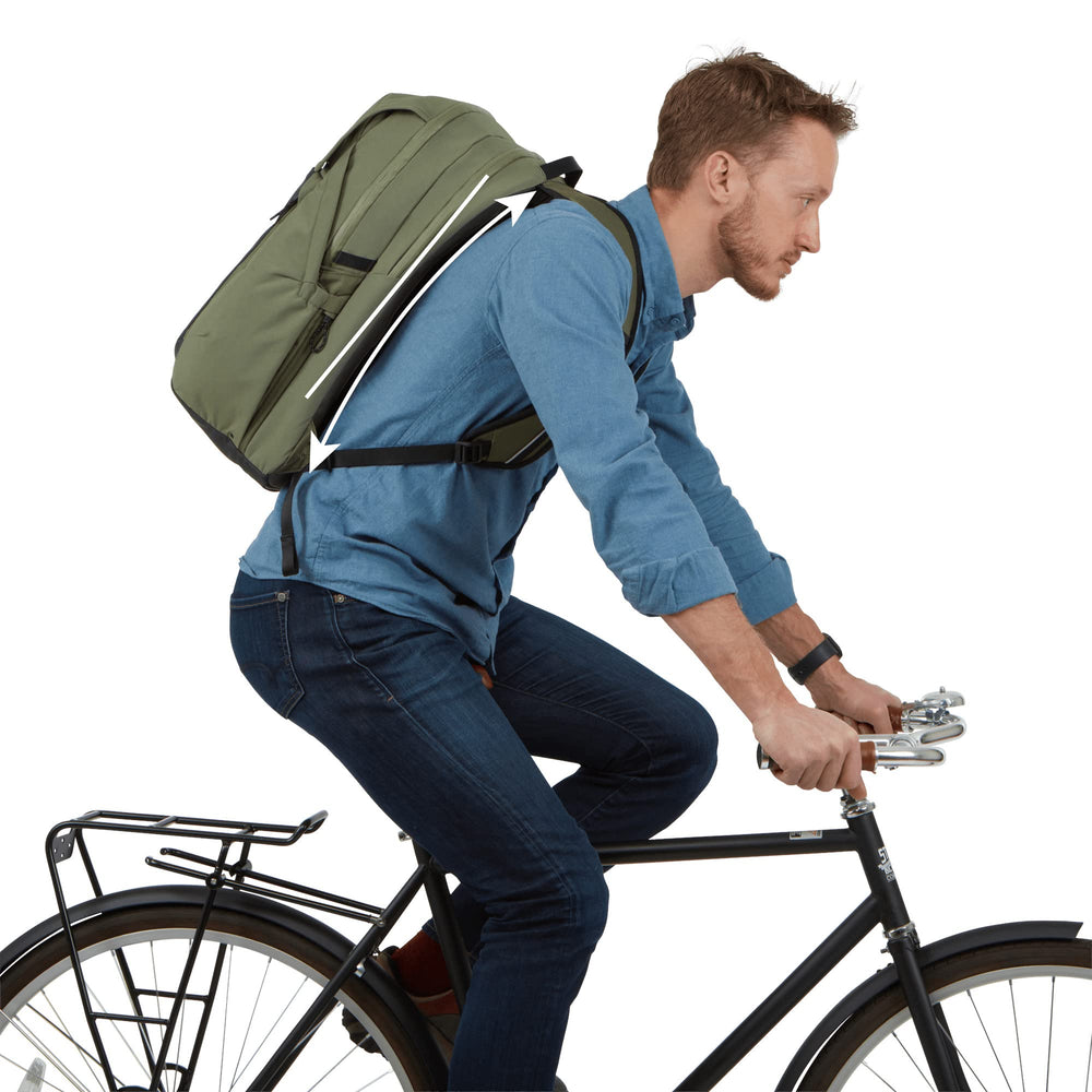 Front expansion pocket designed for helmet or extra shoes