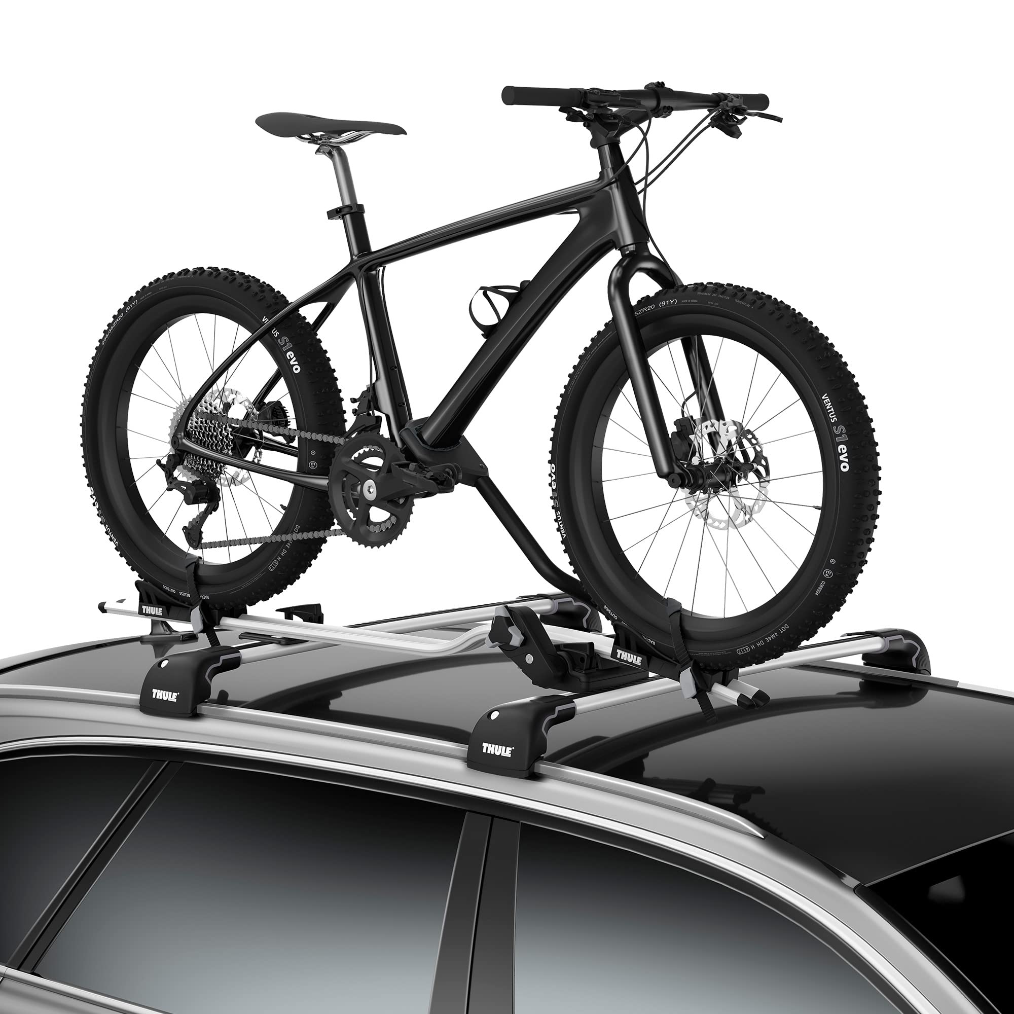 Thule Proride fat bike adapter installation close-up; easy setup.