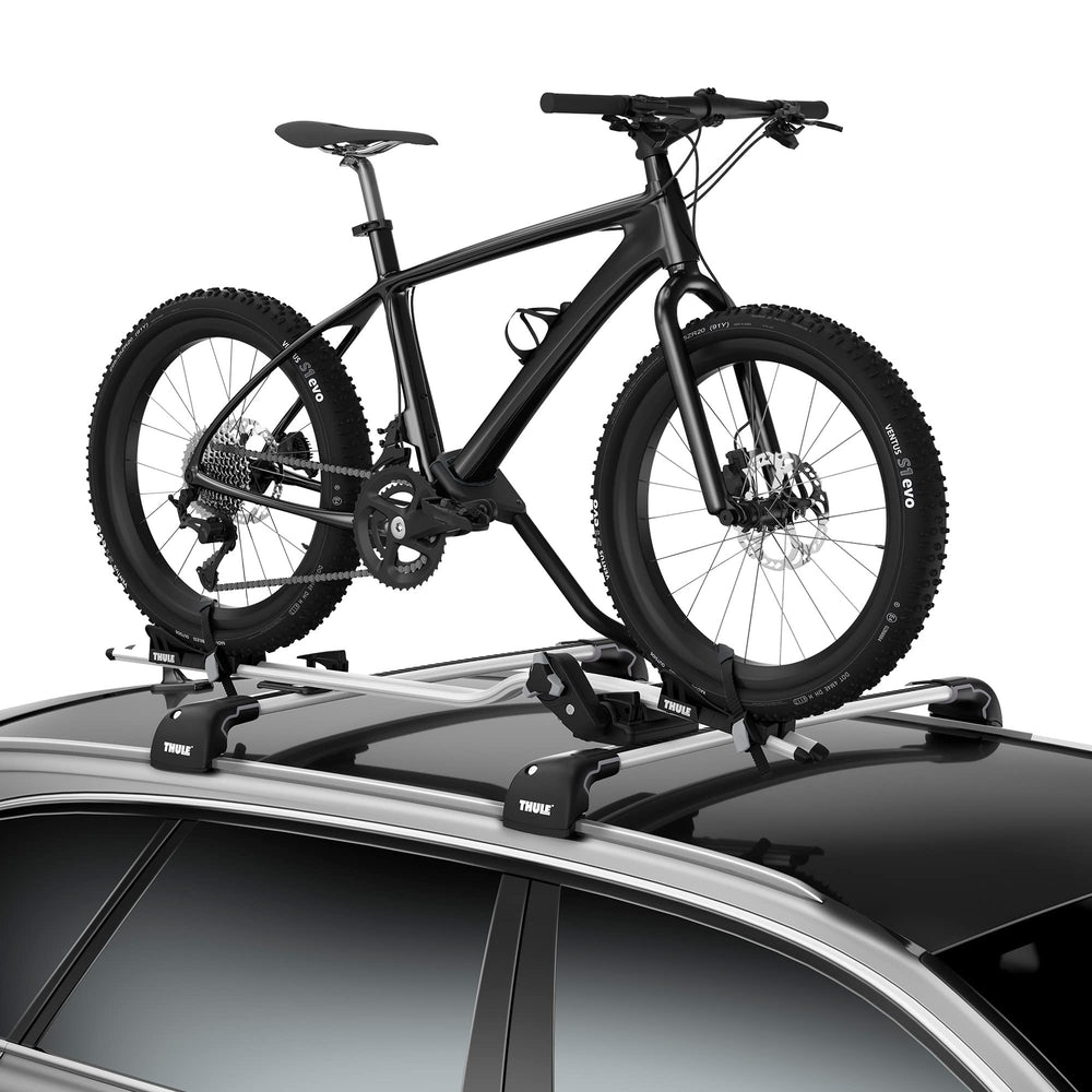 Thule Proride fat bike adapter installation close-up; easy setup.