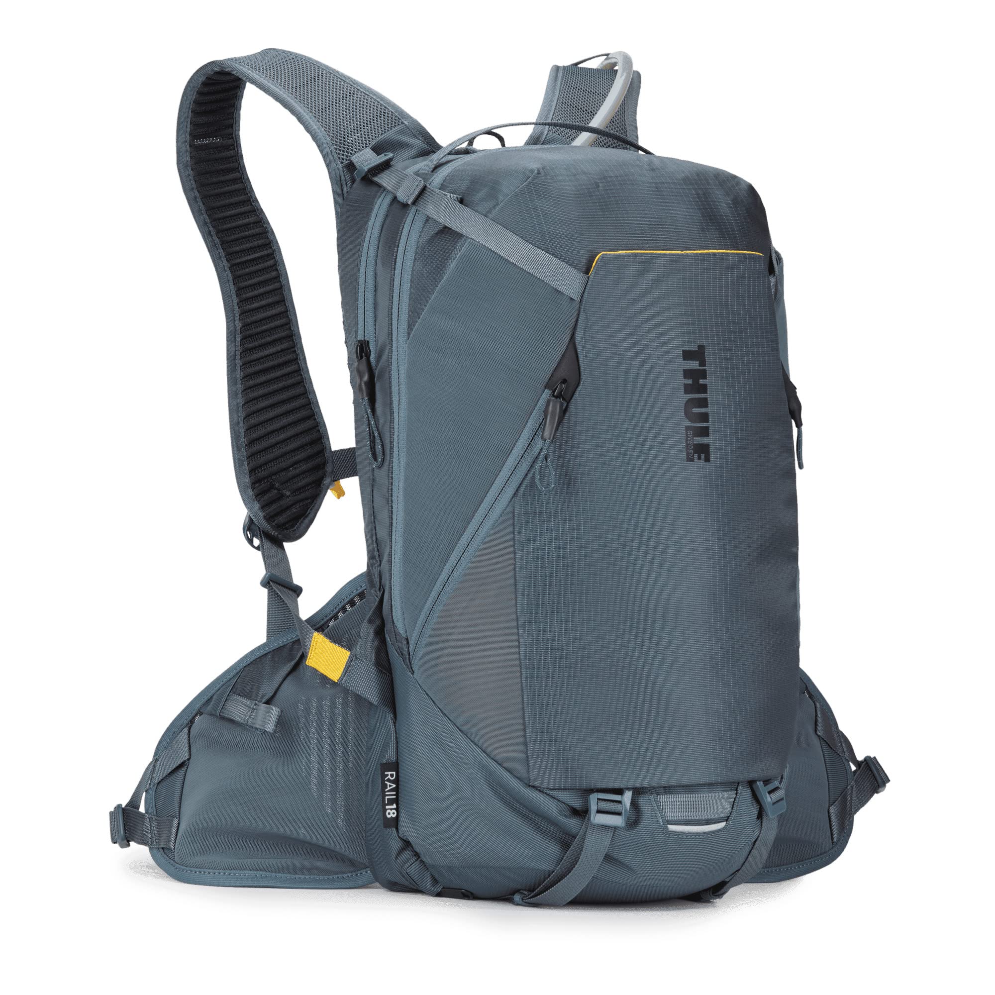 Thule Rail Backpack 18L dark slate side view for rugged MTB storage