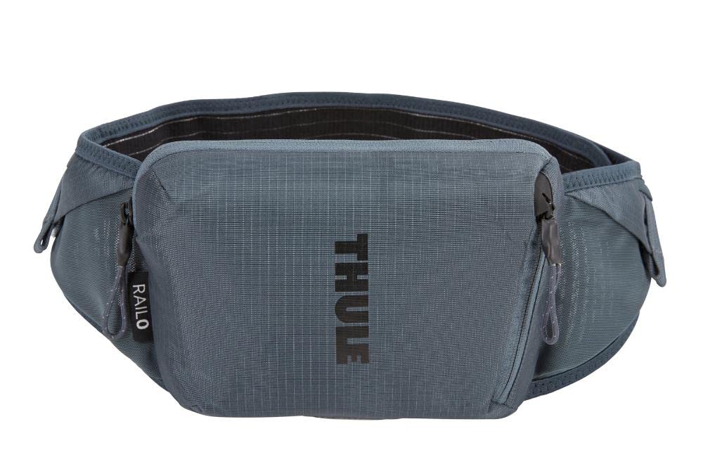 Thule Rail Hip Pack internal pockets organized for tools and accessories.