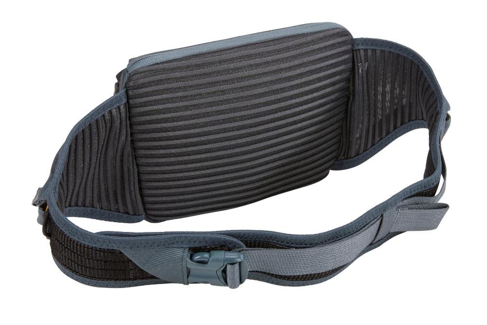Thule Rail Hip Pack side pocket view illustrating nutrition access during rides.