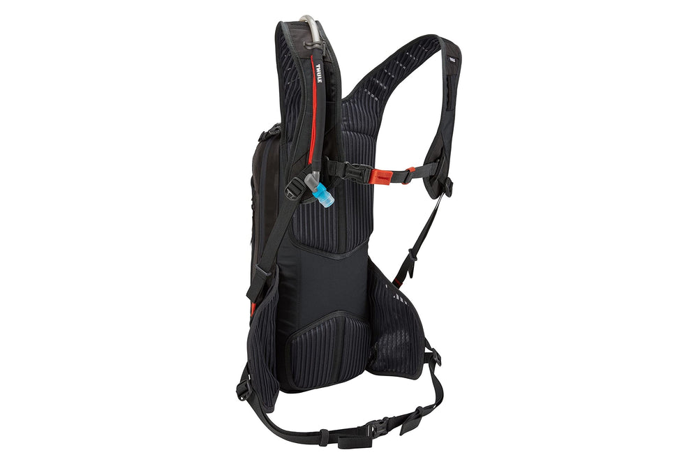 Jersey pocket access on Thule Rail for snacks and tools